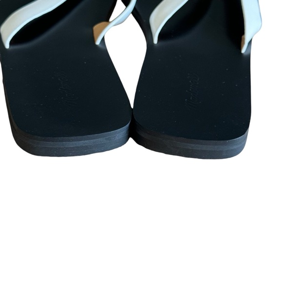 NEW Madewell The Gabi Thong Slide Sandal 9.5 Leather Black White - Picture 4 of 8